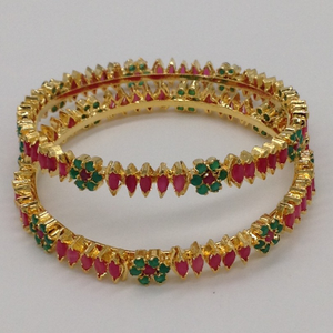 Red and green cz bangles jbg0012