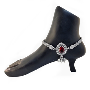 Fancy Oxidised Payal In Silver MGA - PLS4258