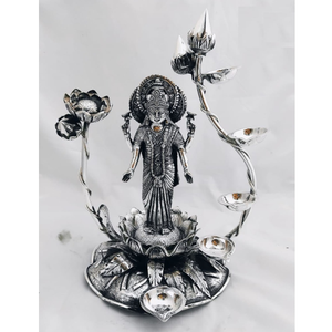 925 pure silver goddess lakshmi idol in stand