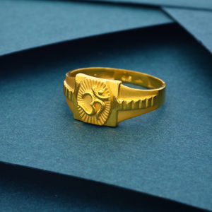 22k 916 OM Design Gold Ring For Mens