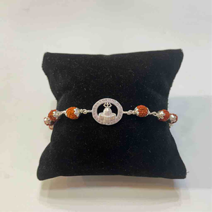 925 silver shivling design rakhi