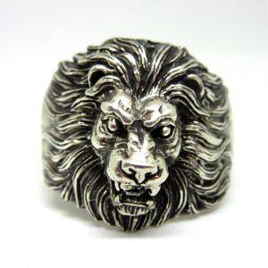 Oxidised Roaring lion Silver 925 Ring