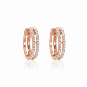 18KT Rose Gold Modern Designer Diamond Earrin