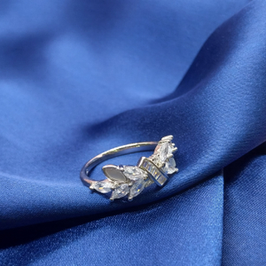 Silver 92.5 Fancy Diamond Ladies Ring