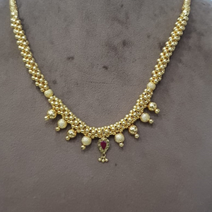 916 Gold Plain Antique Handmade Necklace SJJG