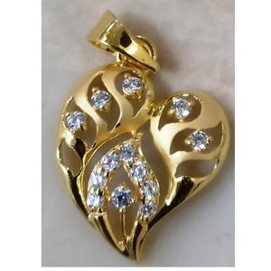 22kt gold cz casting heart shape pendant