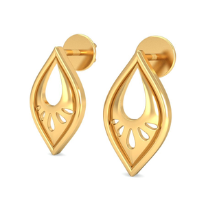 916 Gold Delicate Earrings BERP011
