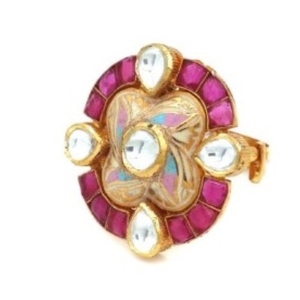 916 Yellow Gold Stylish Pearl Ring For Women