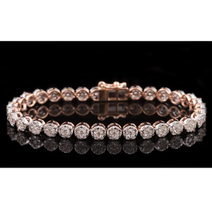 18kt designer diamond tennis bracelet