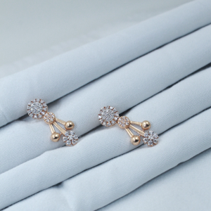 ROSEGOLD FANCY HANGING EARRING
