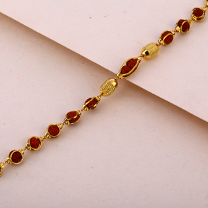 916 Gold Mens Classic Rudraksha Bracelet MRB1