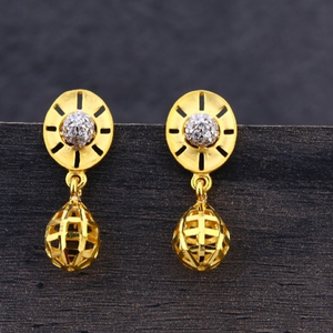 22 carat gold classical ladies earrings RH-LE
