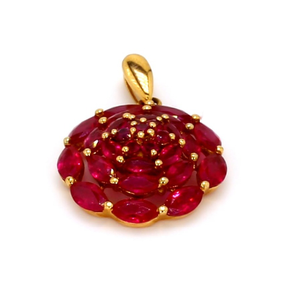 18K Ruby Pendant Marques 4.43 Cts
