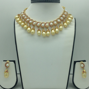 Redâ cz and pearls necklace set jnc0203