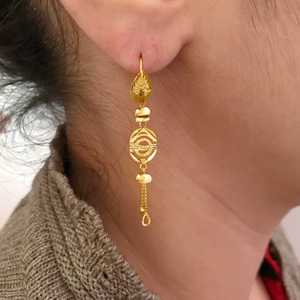 18 Kt Stamped Real Solid Yellow Gold Ethnic H