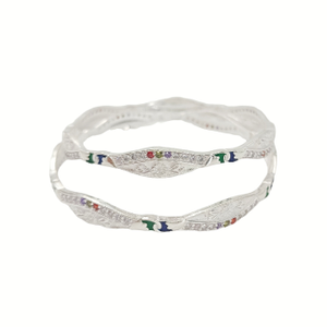 Tiny Flower 925 Silver Bangle