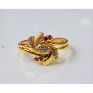 22kt Gold Cz Casting Ladies Ring