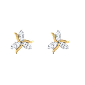 marquise flower studs