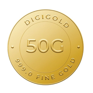 Digigold 50 gram gold coin 24k (99.9%)