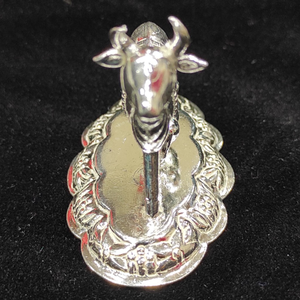 Silver cow & calf murti