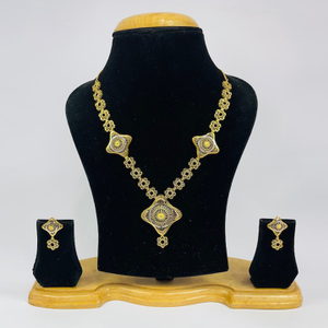 22k Gold Plain Unique Turkish Necklace Set