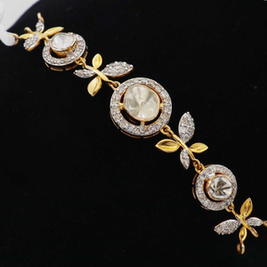 Colourful Moti Blooming Gold Bracelet AJB74