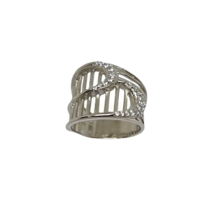 925 Sterling Silver Modern Ladies Ring MGA - 
