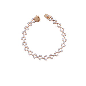 18K Rose Lab Grown Diamond Designer Bracelet
