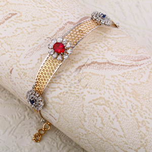 750 Rose Gold Stylish Ladies Kada Bracelet RL