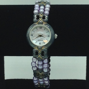 Freshwater Purple Round&nbsp;Pearls 3 Layers Oxid