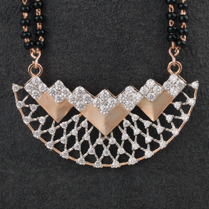 18kt rose gold designer diamond fancy mangals