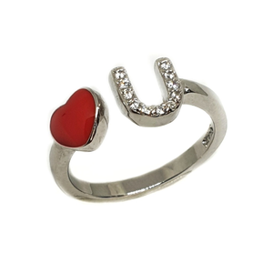 925 Sterling Silver Love You Ring MGA - LRS33