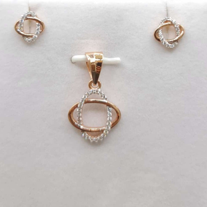 18KT Rose Gold Trending Pendant Set PS001
