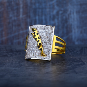 Mens Exclusive Gold Jaguar Daily Wear 916 Rin