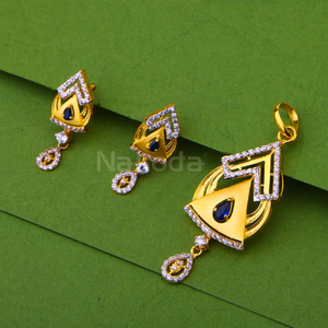 916 Gold Delicate Ladies Fancy Pendant Set FP