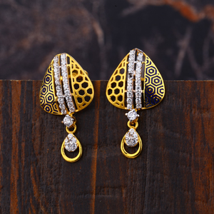 Ladies 22k gold fancy earring -lfe215