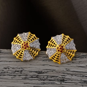 916 Gold Ladies Classic Tops Earring LTE324