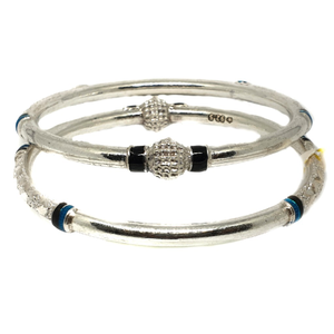 925 sterling silver meenakari kadali bangle m