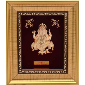 Ganeshji Frame In 24K Gold Foil MGA - AGE0298