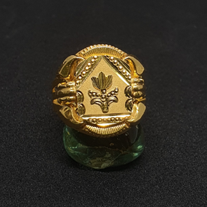 Gold 91.6 Casting Design Gents Ring