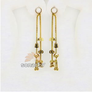 Double line gold latkan for earrings sk - e00