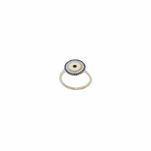 Evil Eye 925 Sterling Silver Ring MGA - LRS53