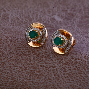 750 Rose Color Gemstone Earring RE80