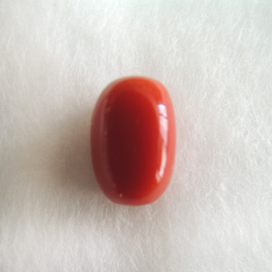 3.51ct (3.85 ratti) oval natural red-coral (m