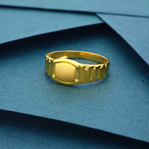 22k Gold Plain Light Weight Gold Ring For Gen