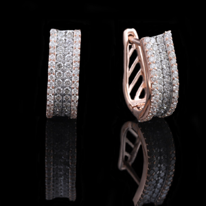18kt real diamond bali earrings