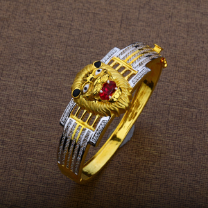 Mens Gold Lion Kada Bracelet-MKB06