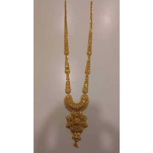 22KT Bridal Long Gold Necklace For Ladies
