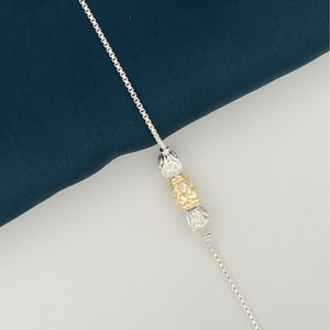 925 Silver Yellow Fancy Design Rakhi