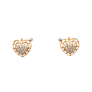 18K Rose Gold Heart Shape Earrings MGA - BTG0